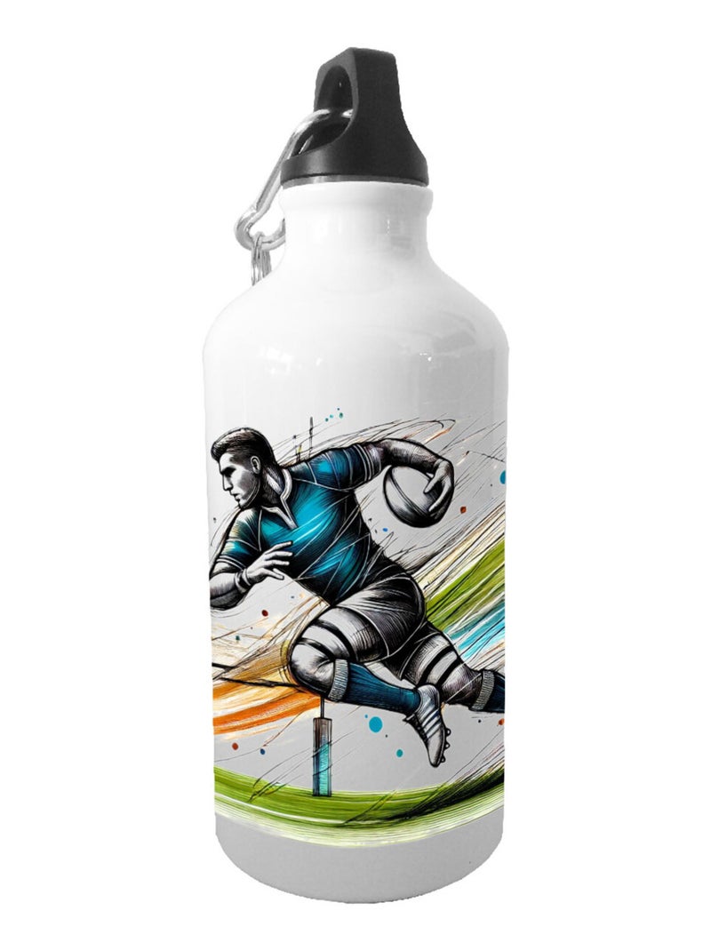 Gourde sport Rugby Blanc - Kiabi