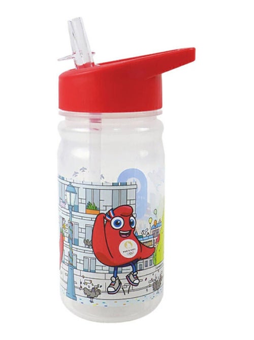 Gourde Transparente avec paille Mascotte Jeux Olympiques 2024 - Kiabi