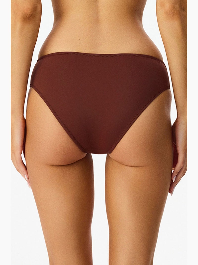 Gracie bas de bikini taille mi-haute penti Rouge bordeaux - Kiabi