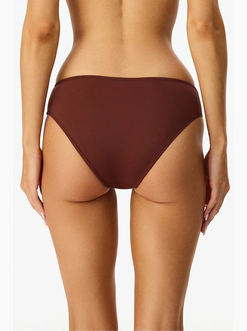Gracie bas de bikini taille mi-haute penti Rouge bordeaux - Kiabi