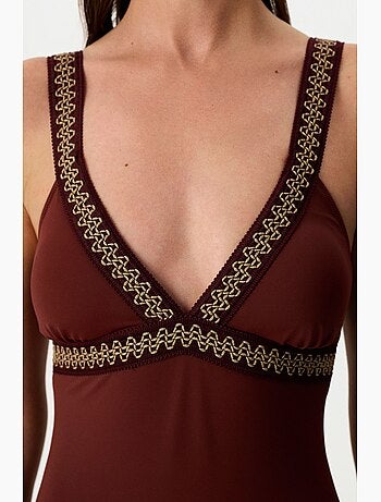 Gracie maillot de bain à col v profond penti