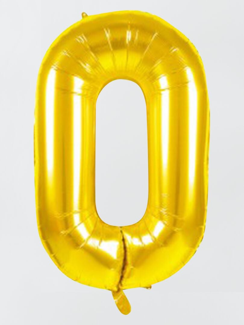 grand ballon alu chiffre numéro 2 or doré fête anniversaire