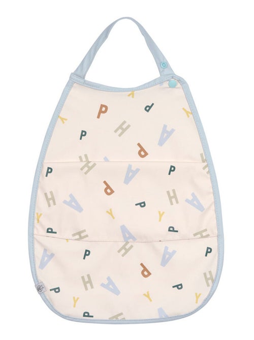 Grand bavoir avec poche Happy Fruits Bleu Clair - Kiabi