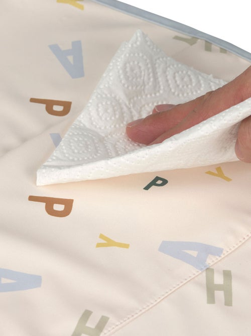 Grand bavoir avec poche Happy Fruits Bleu Clair - Kiabi