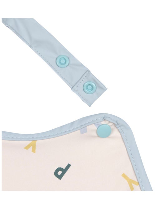 Grand bavoir avec poche Happy Fruits Bleu Clair - Kiabi