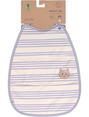 Grand bavoir avec poche Tiny Team Cat