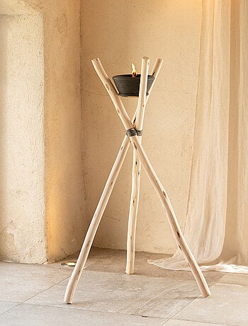 Grand bougeoir torche extérieur avec bougie