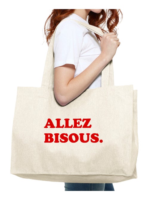 Grand cabas ALLEZ BISOUS - Kiabi