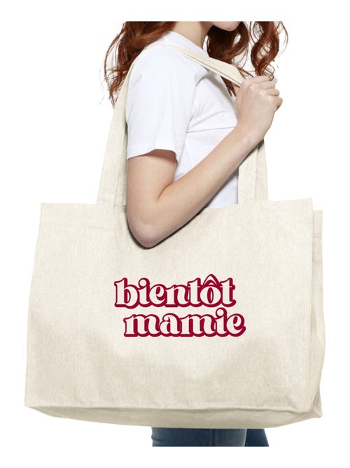 Grand cabas BIENTÔT MAMIE - Kiabi