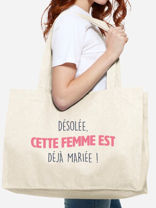 Grand cabas CETTE FEMME EST DÉJÀ MARIÉE - Kiabi