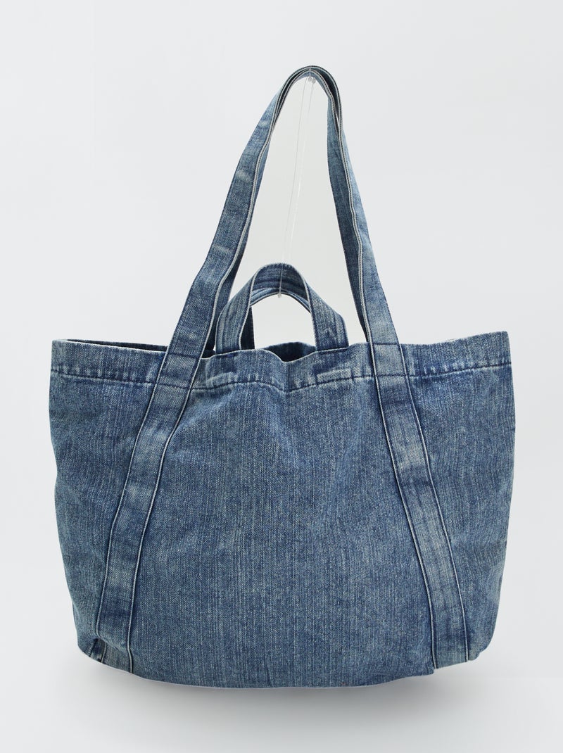 Grand cabas en jean Bleu - Kiabi