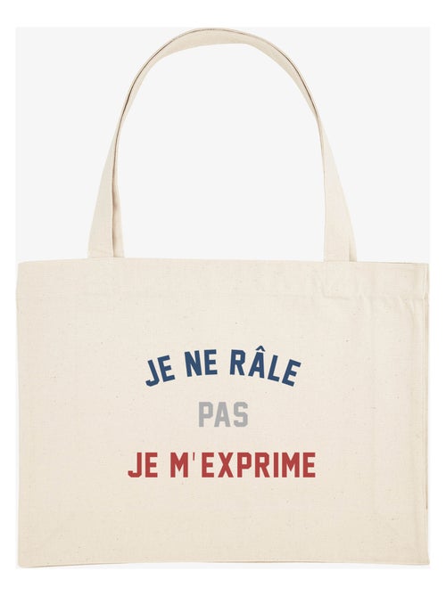 Grand cabas JE NE RÂLE PAS JE M'EXPRIME - Kiabi