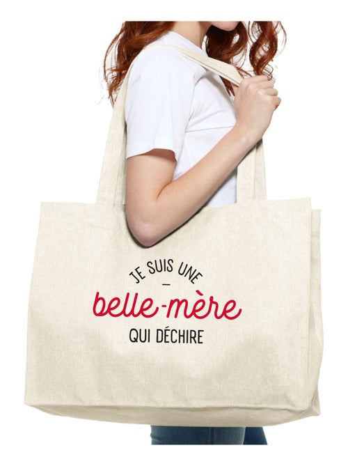 Grand cabas JE SUIS UNE BELLE-MÈRE QUI DÉCHIRE - Kiabi