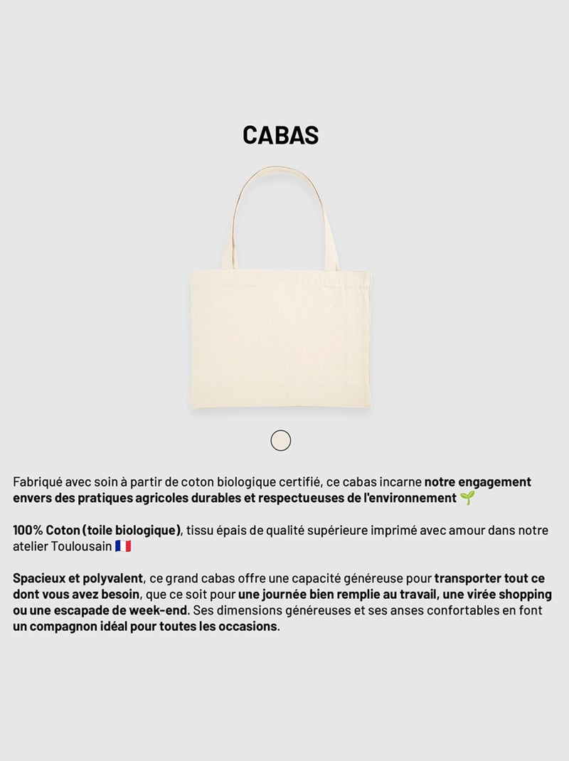 Grand cabas JE SUIS UNE MAMAN GENIALE Beige - Kiabi