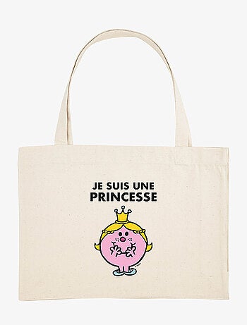 Grand cabas JE SUIS UNE PRINCESSE FACE