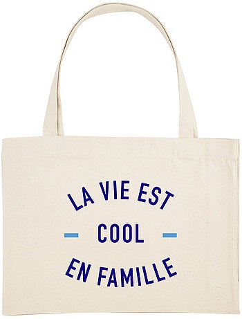 Grand cabas LA VIE EST COOL EN FAMILLE