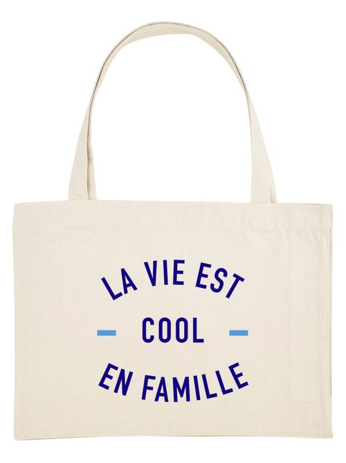 Grand cabas LA VIE EST COOL EN FAMILLE - Kiabi