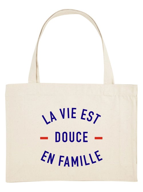 Grand cabas LA VIE EST DOUCE EN FAMILLE - Kiabi