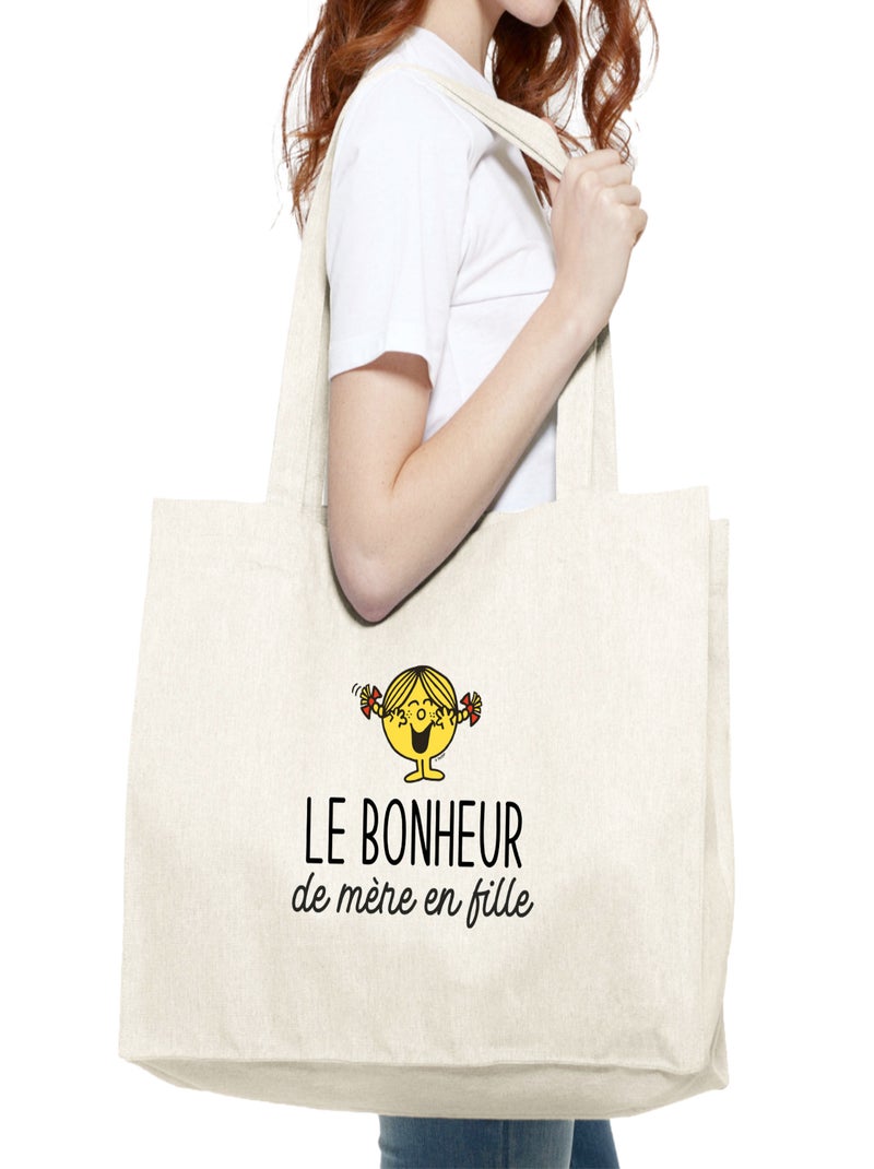 Grand cabas LE BONHEUR DE MERE EN FILLE Beige - Kiabi