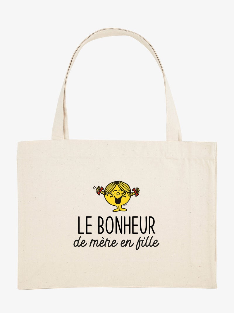 Grand cabas LE BONHEUR DE MERE EN FILLE Beige - Kiabi