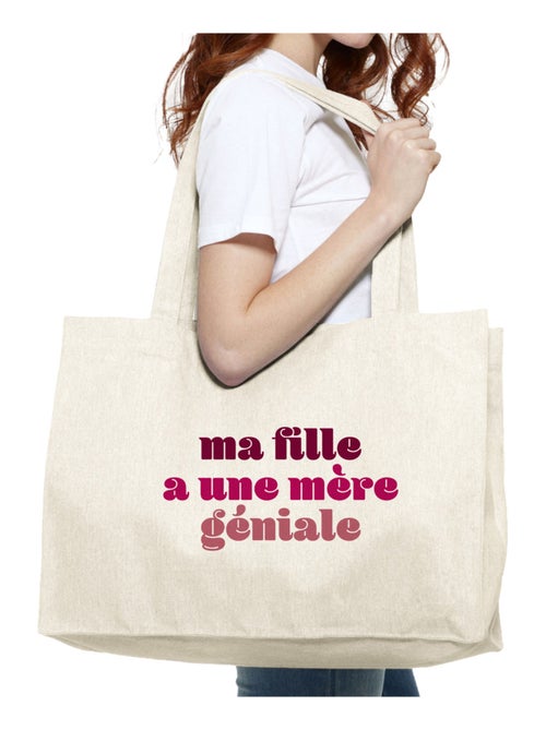 Grand cabas MA FILLE A UNE MÈRE GÉNIALE - Kiabi