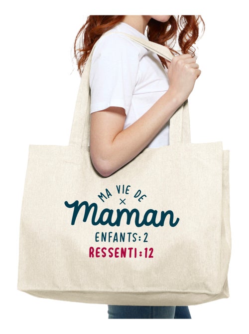 Grand cabas MA VIE DE MAMAN : ENFANTS 2 RESSENTI 12 - Kiabi