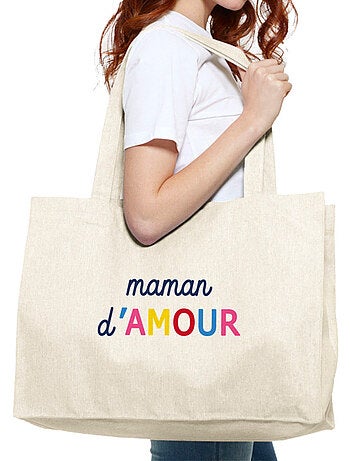 Grand cabas MAMAN D'AMOUR COLORÉE WAF