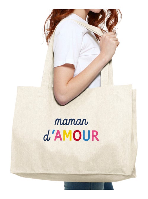 Grand cabas MAMAN D'AMOUR COLORÉE WAF - Kiabi