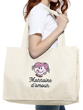 Grand cabas MARRAINE D AMOUR COEUR