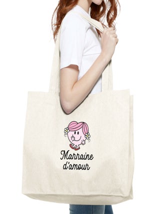 Grand cabas MARRAINE D AMOUR COEUR