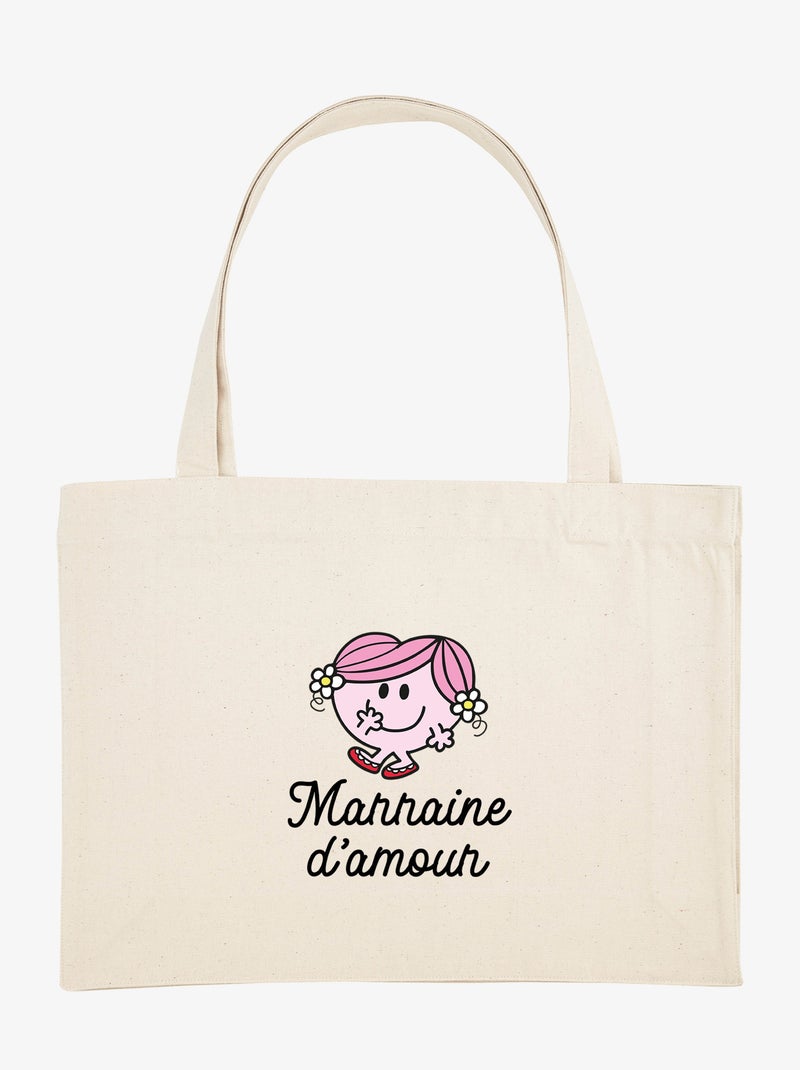 Grand cabas MARRAINE D AMOUR COEUR Beige - Kiabi