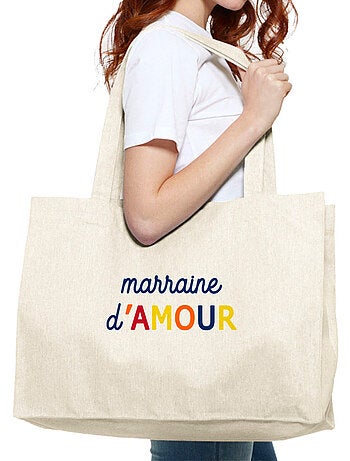 Grand cabas MARRAINE D'AMOUR COLORÉE WAF