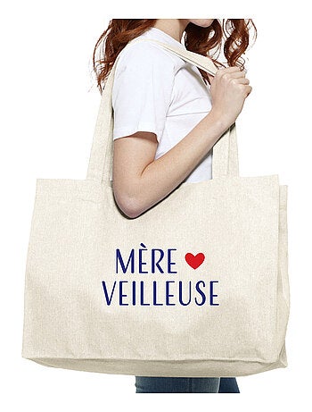 Grand cabas MÈRE VEILLEUSE CŒUR