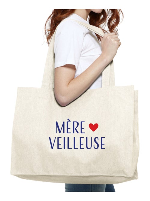 Grand cabas MÈRE VEILLEUSE CŒUR - Kiabi