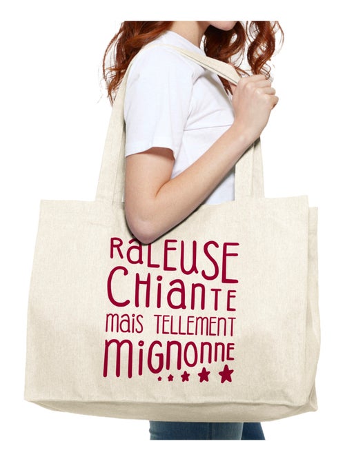 Grand cabas RÂLEUSE, CHIANTE, MAIS TELLEMENT MIGNONNE - Kiabi
