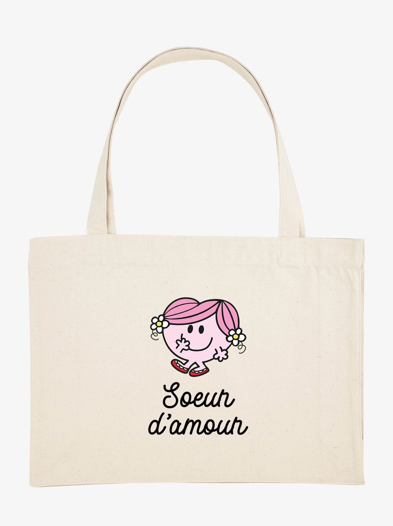Grand cabas SOEUR D AMOUR COEUR Beige - Kiabi