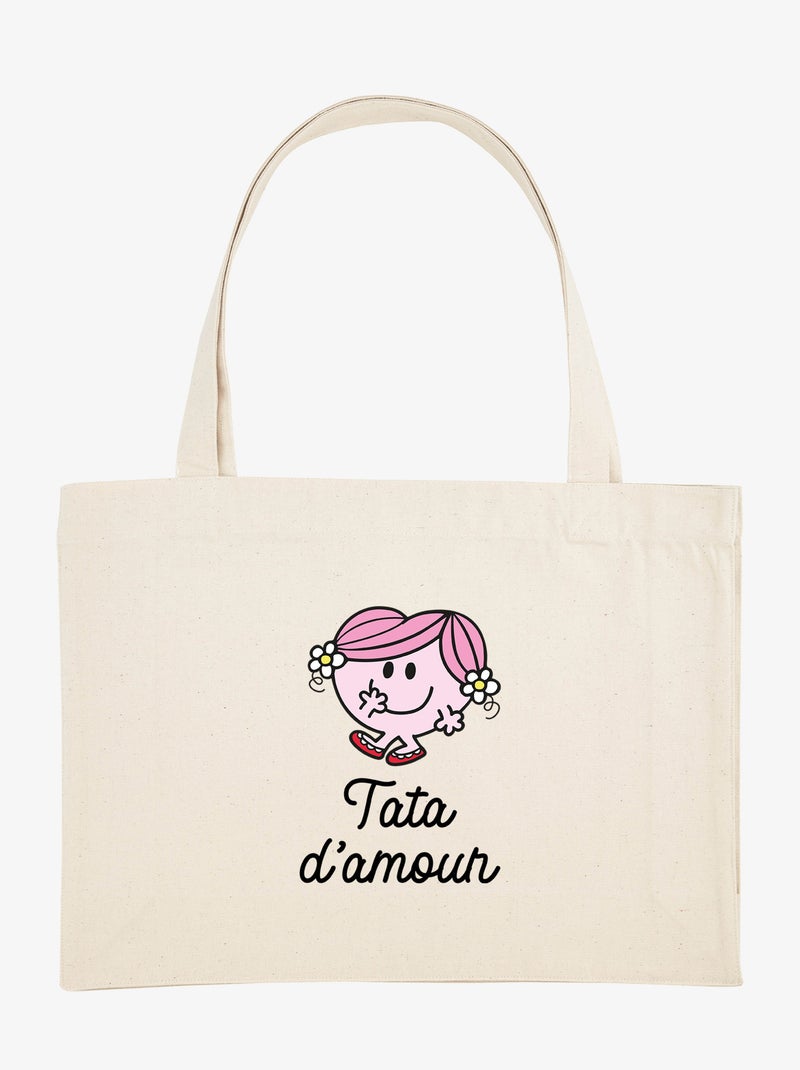 Grand cabas TATA D AMOUR COEUR Beige - Kiabi