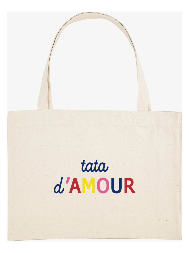 Grand cabas TATA D'AMOUR COLORÉE WAF Beige - Kiabi
