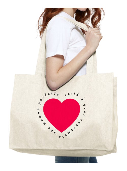 Grand cabas VOILÀ À QUOI RESSEMBLE UNE MAMAN PARFAITE - Kiabi