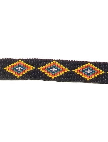 Grand cadre de tissage avec perles