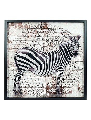 Grand cadre décoratif zèbre