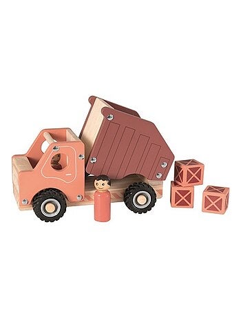 Grand camion en bois avec 3 containeurs