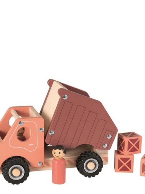Grand camion en bois avec 3 containeurs - Kiabi