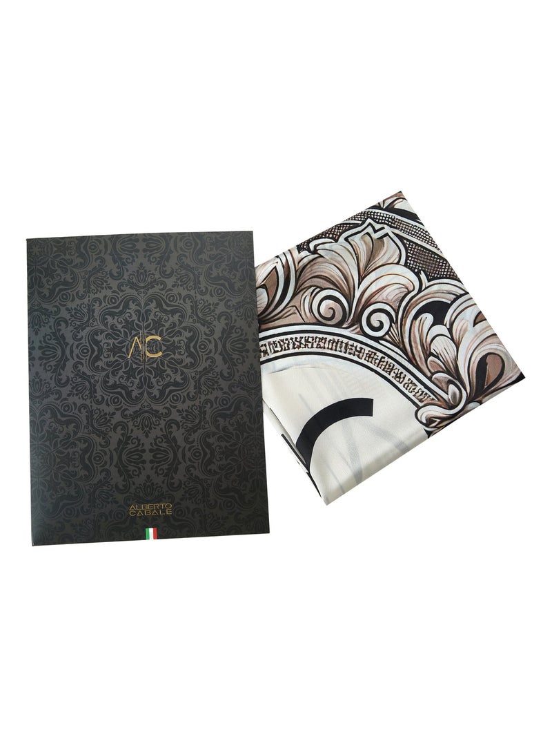 Grand carré de soie Authentic Zoé Beige - Kiabi