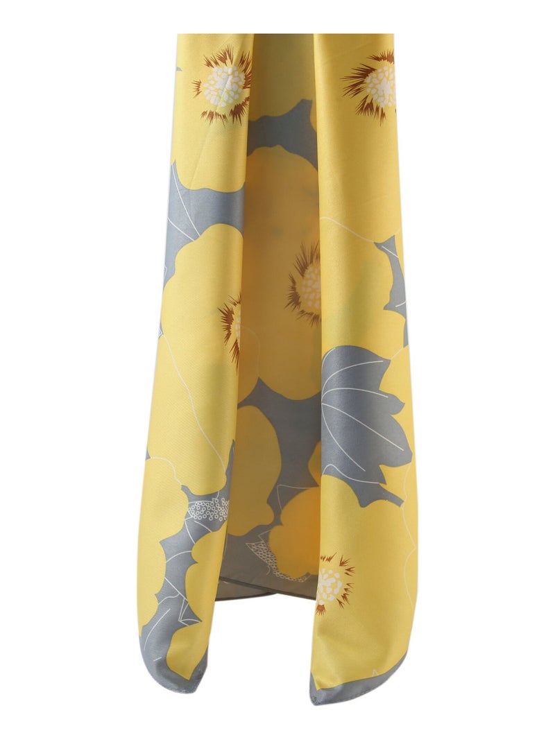 Grand carré de Soie Bigpetale Zoé Jaune - Kiabi