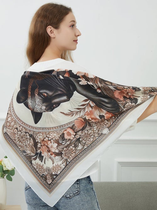 Grand carré de soie Black Panther Zoé - Kiabi