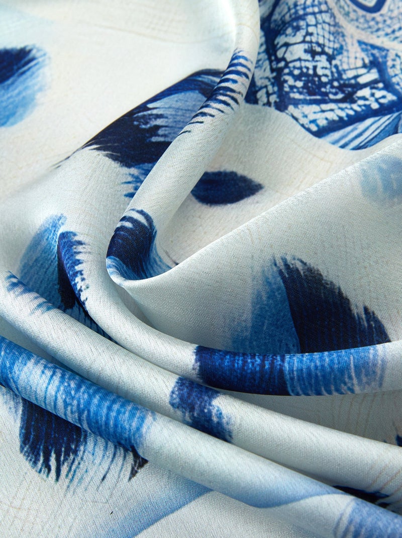 Grand carré de soie Blue Panther Zoé Bleu - Kiabi