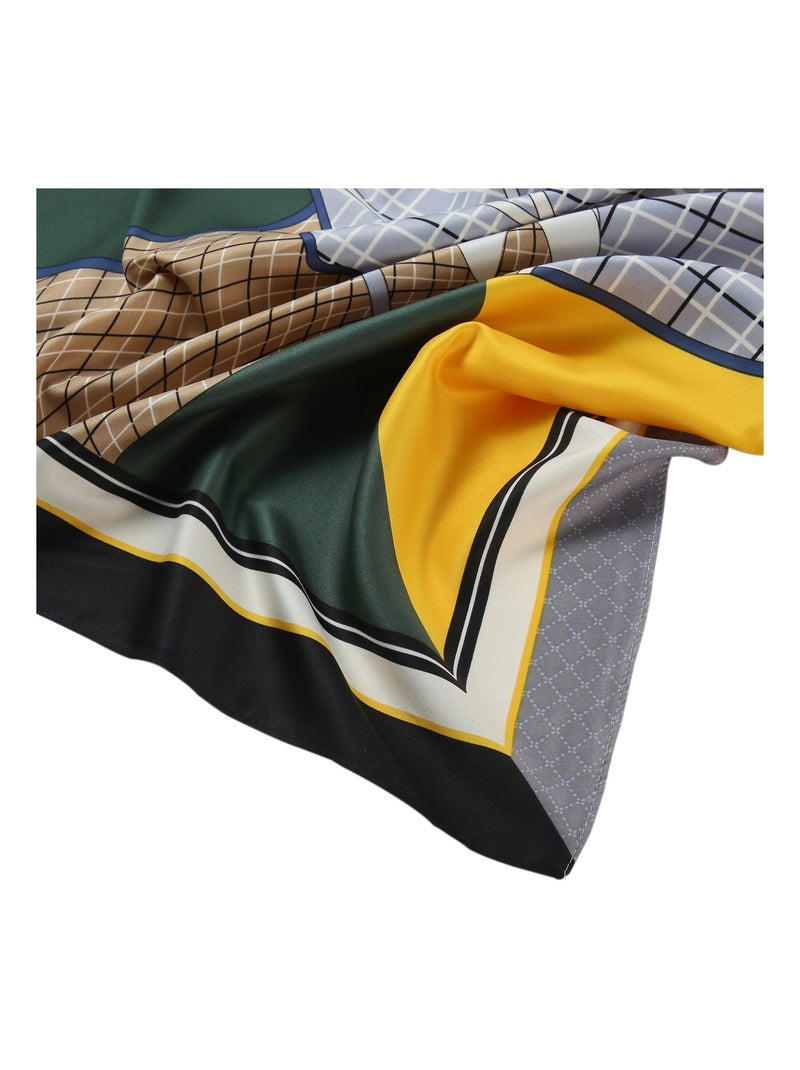 Grand carré de Soie Eleganthorse Zoé Jaune - Kiabi