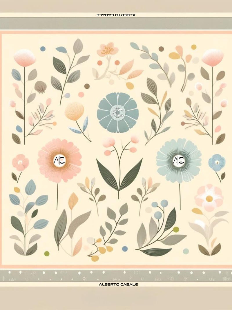Grand carré de soie Nature Zoé Beige - Kiabi
