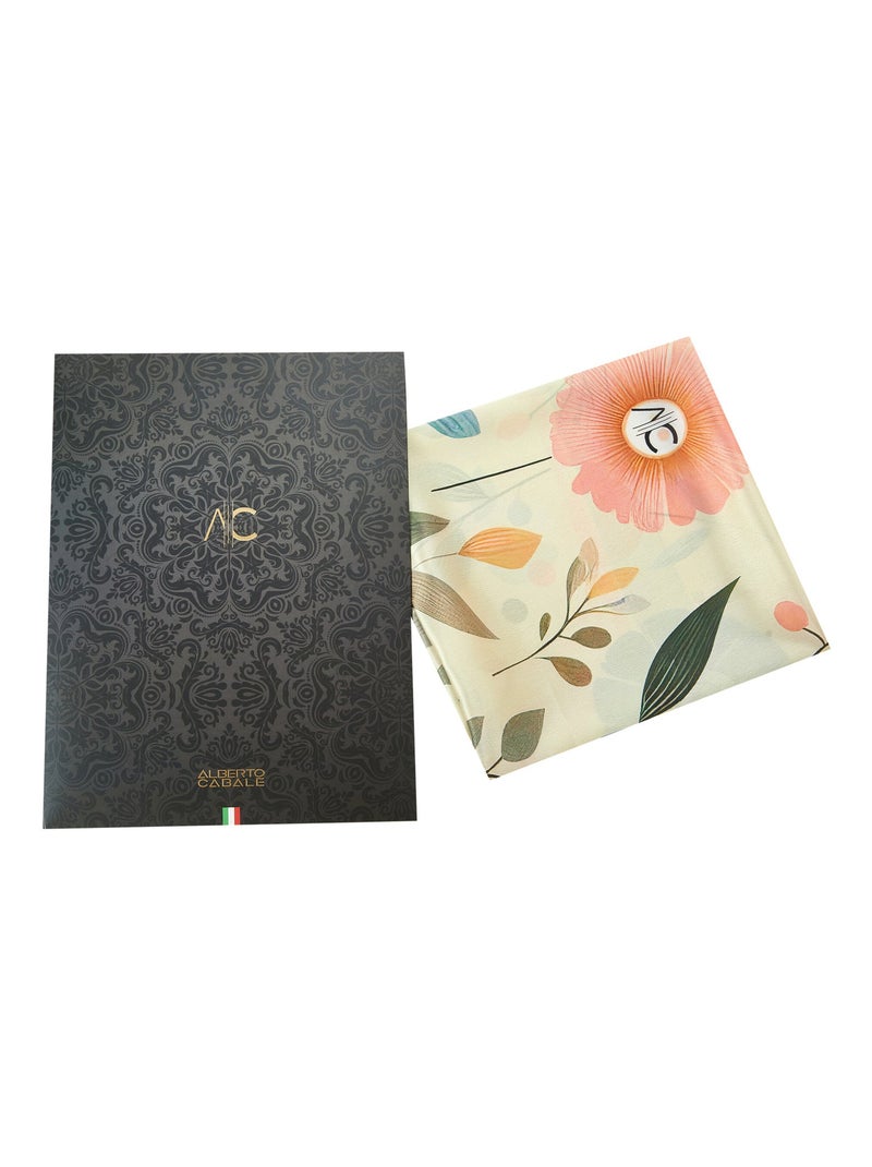 Grand carré de soie Nature Zoé Beige - Kiabi